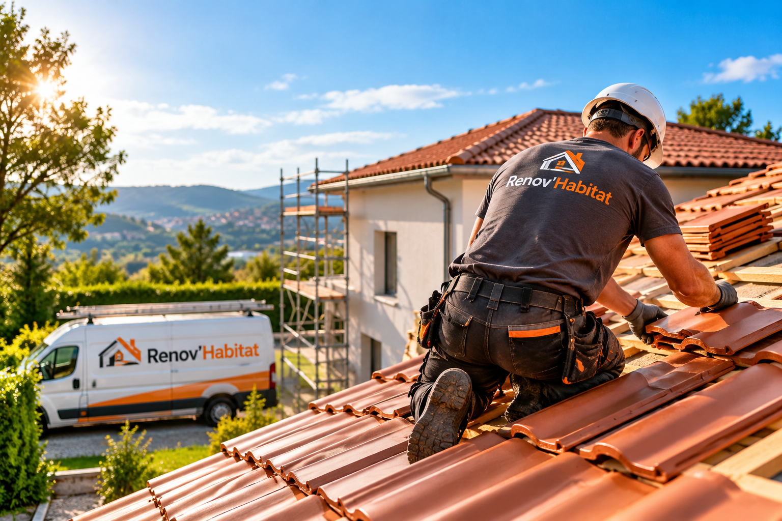 Couvreur RenovHabitat au travail